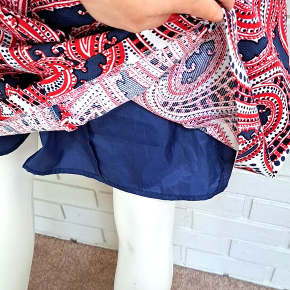 Tommy Hilfiger Multicolor Paisley Pleated Lined Dress. Sze 2 NWOT - Picture 10 of 12